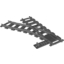 Набор LEGO Train, Track Plastic (RC Trains) Switch Point Left, Темный сине-серый
