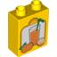 Набор LEGO Duplo Brick 1 x 2 x 2 with Oranges and Glass of Orange Juice with Straw Print, Желтый