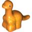 Набор LEGO Duplo Dinosaur Brachiosaurus Baby with Yellow Spots Print, Оранжевый