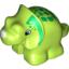 Набор LEGO Duplo Dinosaur Triceratops Baby with Green Spots Print, Лайм