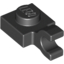 Набор LEGO Plate Special 1 x 1 with Clip Horizontal [Thick Open O Clip], Черный