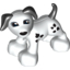 Набор LEGO Duplo Dog Large Paws with Black Ears and Tail and Spots, Белый