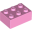 Набор LEGO Brick 2 x 3, Ярко-розовый