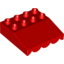 Набор LEGO Duplo Roofpiece Slope 33 4 x 4 with Awning Overhang, Красный