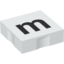 Набор LEGO Duplo Tile 2 x 2 with Lowercase m Print, Белый