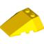 Набор LEGO Wedge 4 x 4 Triple with Stud Notches, Желтый