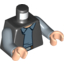 Набор LEGO Torso Rebel Scout Shirt and Vest / Sand Blue Arms / Light Flesh Hands, Черный