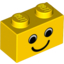 Набор LEGO Brick 1 x 2 with Eyes and Smile Print, Желтый