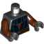 Набор LEGO Torso Layered Vest with Belt Print [SW Anakin] / Reddish Brown Arms / Black Hands, Черный