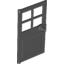 Набор LEGO Door 1 x 4 x 6 with 4 Panes and Stud Handle, Черный
