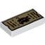 Набор LEGO Tile 1 x 2 with Black Lines and Underwater Fish Bus Print [SpongeBob Bus Ticket], Белый