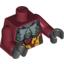 Набор LEGO Torso Exo-Force Silver Body Armour with Light Orange Camouflage Print / Dark Red Arms / Black Hands, Темно-красный