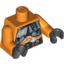 Набор LEGO Torso Exo-Force Silver Body Armor over White Camouflage Print / Orange Arms / Black Hands, Оранжевый