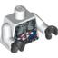 Набор LEGO Torso Exo-Force Silver Body Armour with Dark Orange Camouflage Print / White Arms / Black Hands, Белый