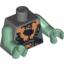 Набор LEGO Torso Castle Fantasy Era Armor with Brown Belts and Troll Symbol Buckle Print / Sand Green Arms / Sand Green Hands, Темный сине-серый