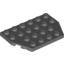 Набор LEGO Wedge Plate 4 x 6 Cut Corners, Темный сине-серый