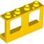 Набор LEGO Window 1 x 4 x 2 Plane, Single Hole Top and Bottom for Glass, Желтый