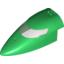 Набор LEGO Aircraft Fuselage Curved Forward 8 x 16 x 5 with Trans-Black Glass, Зеленый