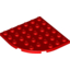 Набор LEGO Plate Round Corner 6 x 6, Красный