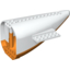 Набор LEGO Aircraft Fuselage Curved Aft Section with White Top, Оранжевый