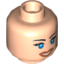 Набор LEGO Minifig Head Dual Sided Blue Eyes with Brown Eyebrows Scared / Smiling Print (Marion Ravenwood) [Blocked Open Stud], Light Flesh