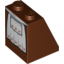 Набор LEGO Slope 65В° 2 x 2 x 2 with Bottom Tube with White Apron Skirt Print, Красно-коричневый