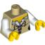 Набор LEGO Torso Castle Fantasy Era Corset with Reddish Brown Laces, Female Neckline Print / White Arms / Yellow Hands, Tan