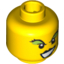 Набор LEGO Minifig Head Female with Black Lips, Green Eye Shadow Print [Blocked Open Stud], Желтый