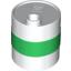 Набор LEGO Duplo Container Oil Drum 2 x 2 x 2 with Green Band Print, Белый