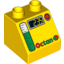 Набор LEGO Duplo Brick 2 x 2 Slope 45 with Octan, Digits and Gas Gauge Print, Желтый
