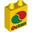 Набор LEGO DUPLO BRICK 1X2X2, DEC. OCTAN, Желтый