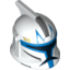 Набор LEGO Minifig Helmet SW Clone Trooper with Holes, Blue Stripe Print, Белый