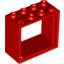 Набор LEGO Window 2 x 4 x 3 Frame with Hollow Studs, Красный