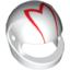 Набор LEGO Minifig Helmet Standard with Red 'M' Print, Белый