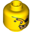 Набор LEGO Minifig Head Eyepatch, Gold Teeth, Missing Tooth Print [Blocked Open Stud], Желтый