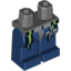 Набор LEGO Legs and Dark Bluish Gray Hips with Silver and Lime Stripes and ID Card Print, Темно-синий