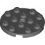 Набор LEGO Plate Round 4 x 4 with Pin Hole, Темный сине-серый