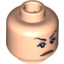 Набор LEGO Minifig Head Female with Peach Lips, Stern Eyebrows, White Pupils Print (Irina) [Blocked Open Stud], Light Flesh