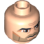 Набор LEGO Minifig Head Male Thick Eyebrows, Brown Eyes, Five O'Clock Shadow Print (SW Captain Rex) [Hollow Stud], Light Flesh