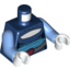 Набор LEGO Torso SW Medium Blue Sash Print (Asajj Ventress) / Medium Blue Arms / White Hands, Темно-синий