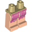 Набор LEGO Legs and Tan Hips with Dark Pink Skirt with Silver Flecks Print, Light Flesh