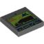 Набор LEGO Tile 2 x 2 with Jet Attacking Truck and 'ATTACK WARNING' Screen Print [8635], Темный сине-серый