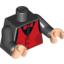 Набор LEGO Torso Speed Racer Dark Orange Vest and Bow Tie Print / Black Arms / Light Flesh Hands, Черный