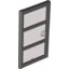Набор LEGO Door 1 x 4 x 6 with 3 Panes and Stud Handle with Trans-Black Glass, Черный