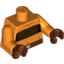 Набор LEGO Torso Ahsoka Tano Strap Top and Belt Print / Orange Arms / Reddish Brown Hands, Оранжевый