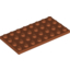 Набор LEGO Plate 4 x 8, Темно-оранжевый