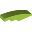 Набор LEGO Slope Curved 4 x 1 No Studs [Stud Holder with Asymmetric Ridges], Лайм