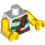 Набор LEGO Torso Pirate Green Stripes and Leather Straps Print / Yellow Arms / Yellow Hands, Белый
