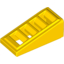 Набор LEGO Slope 18В° 2 x 1 x 2/3 with 4 Slots, Желтый