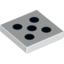 Набор LEGO Tile  2 x  2 with  5 Black Dots Print, Белый